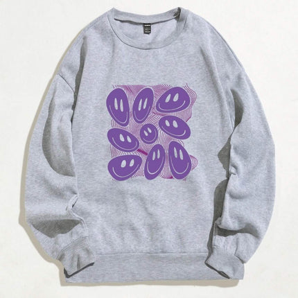 Cartoon Graphic Thermal Lined Oversized Sweatshirt