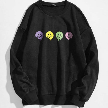 Cartoon Graphic Thermal Lined Sweatshirt