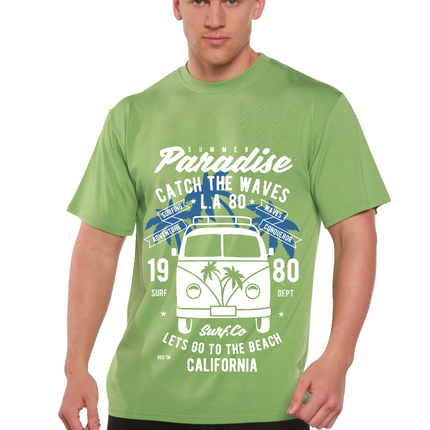 Catch The Waves Men's Bamboo Viscose/Organic Cotton Short Sleeve Graphic T-Shirt