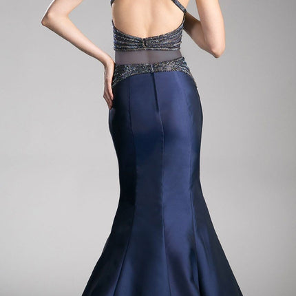Cinderella Divine CB0023 Two-Piece Mermaid Gown Halter Crop Top