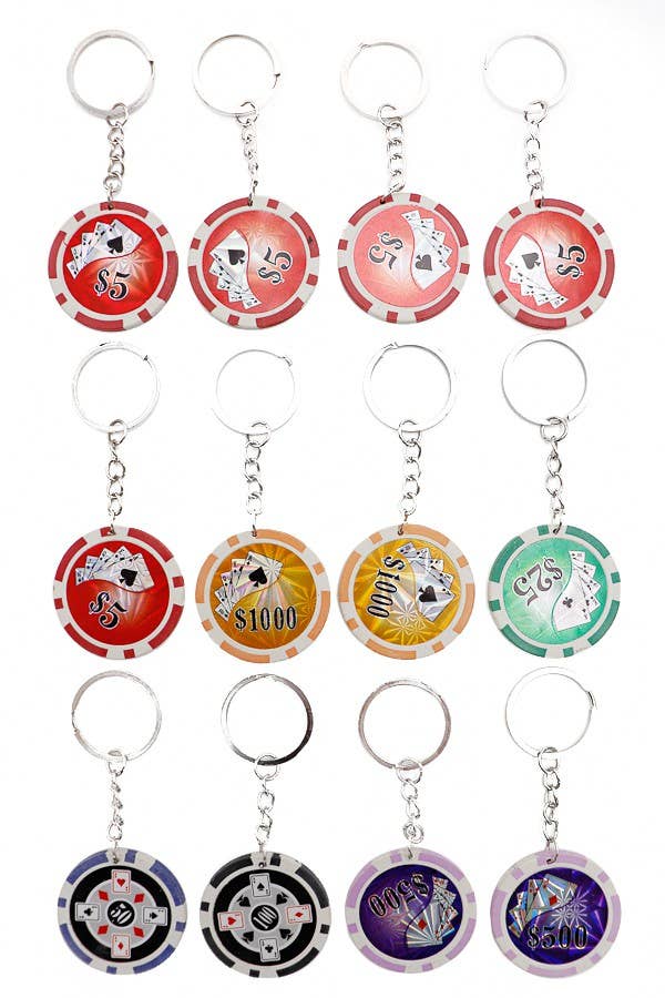 Casino Poker Chip Keychain
