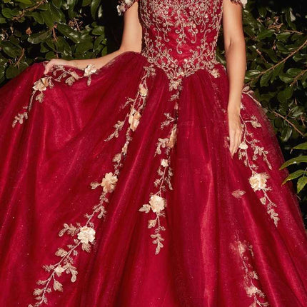Cinderella Divine CD0185 Off The Shoulder Layered Tulle Ball Gown