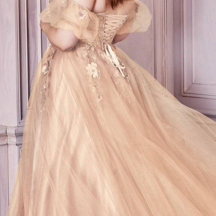 Cinderella Divine CD0191 Strapless Layered Tulle Gown