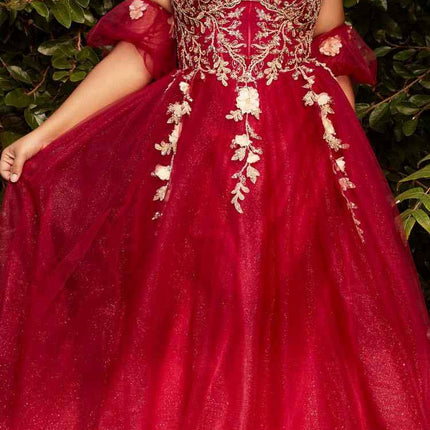 Cinderella Divine CD0191 Strapless Layered Tulle Gown