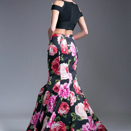 Cinderella Divine CD701L Long Printed Mermaid Skirt