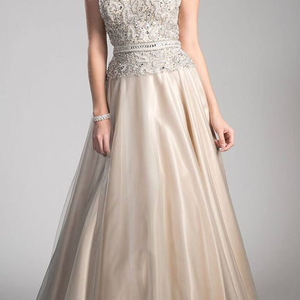 Cinderella Divine CE0004 Bead Embellished Gown Strapless