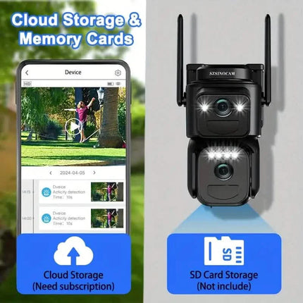Solar WiFi Security Camera – 360° View, 10x Zoom, Night Vision & Motion Detection