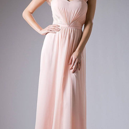 Cinderella Divine CH532 Sweetheart Neck A-Line Dress with Sleeves