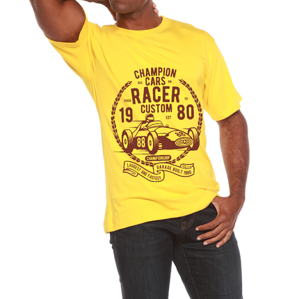 Champions Cars Men's Bamboo Viscose/Organic Cotton Short Sleeve Graphic T-Shirt