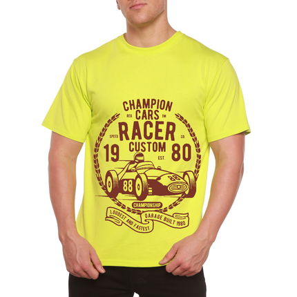 Champions Cars Men's Bamboo Viscose/Organic Cotton Short Sleeve Graphic T-Shirt
