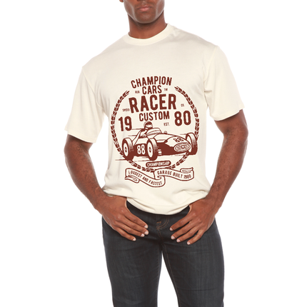 Champions Cars Men's Bamboo Viscose/Organic Cotton Short Sleeve Graphic T-Shirt