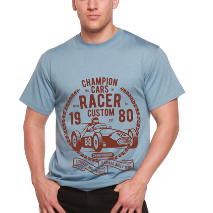 Champions Cars Men's Bamboo Viscose/Organic Cotton Short Sleeve Graphic T-Shirt