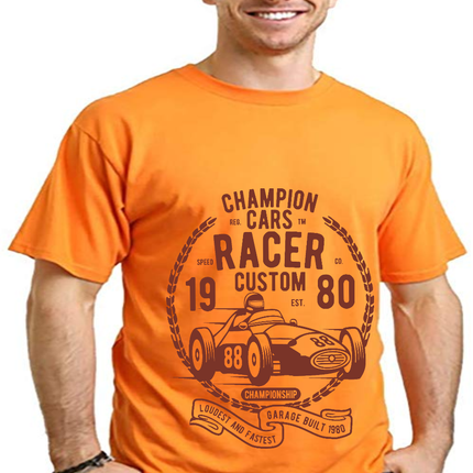 Champions Cars Men's Bamboo Viscose/Organic Cotton Short Sleeve Graphic T-Shirt
