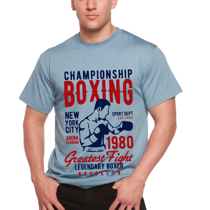 Championship Boxing Men's Bamboo Viscose/Organic Cotton Short Sleeve Graphic T-Shirt