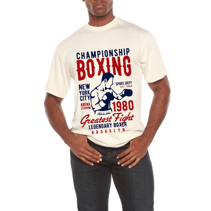 Championship Boxing Men's Bamboo Viscose/Organic Cotton Short Sleeve Graphic T-Shirt