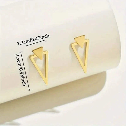 Chic Minimalist Triangle Design Earrings