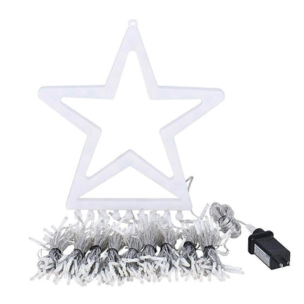 Christmas Hanging Waterfall String Light with Topper Star