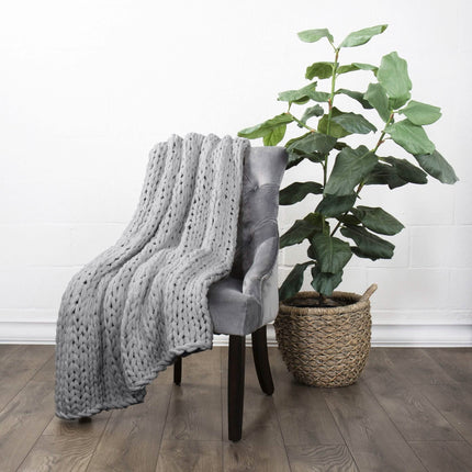 Chunky Knit Throw Blanket