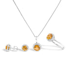 6.5 / White.Gold / Orange Citrine