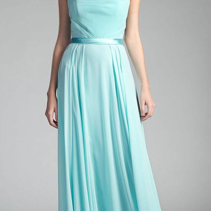 Cinderella Divine CJ236 Illusion Cowl Neckline A-Line Long Dress