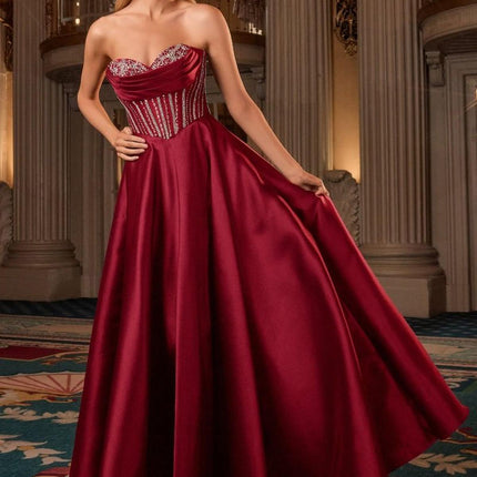 Ladivine CK2405 Luxurious Ball Gown Mikado Strapless Sweetheart