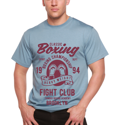 Classic Boxing Men's Bamboo Viscose/Organic Cotton Short Sleeve Graphic T-Shirt