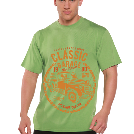 Classic Garage Men's Bamboo Viscose/Organic Cotton Short Sleeve Graphic T-Shirt