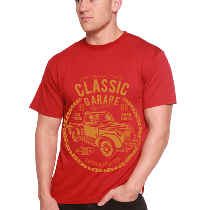 Classic Garage Men's Bamboo Viscose/Organic Cotton Short Sleeve Graphic T-Shirt