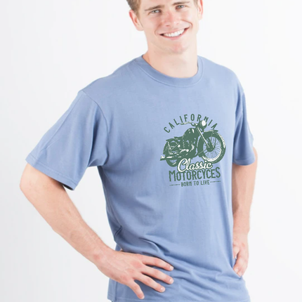 Classic Motorcycles Men's Bamboo Viscose/Organic Cotton Short Sleeve Graphic T-Shirt