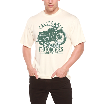 Classic Motorcycles Men's Bamboo Viscose/Organic Cotton Short Sleeve Graphic T-Shirt