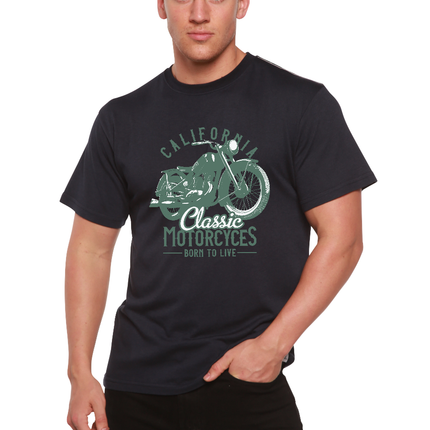 Classic Motorcycles Men's Bamboo Viscose/Organic Cotton Short Sleeve Graphic T-Shirt