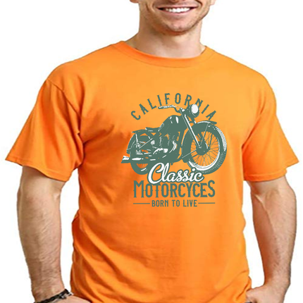 Classic Motorcycles Men's Bamboo Viscose/Organic Cotton Short Sleeve Graphic T-Shirt