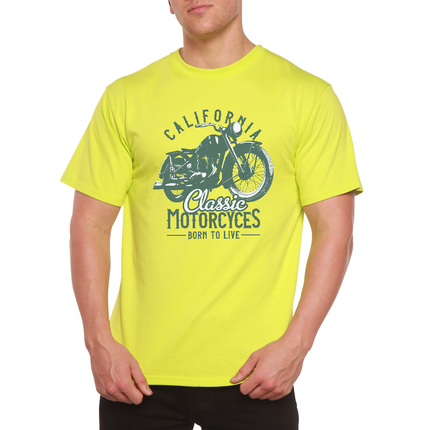 Classic Motorcycles Men's Bamboo Viscose/Organic Cotton Short Sleeve Graphic T-Shirt