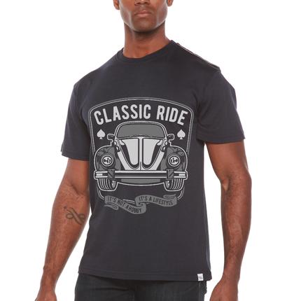 Classic Ride Men's Bamboo Viscose/Organic Cotton Short Sleeve Graphic T-Shirt