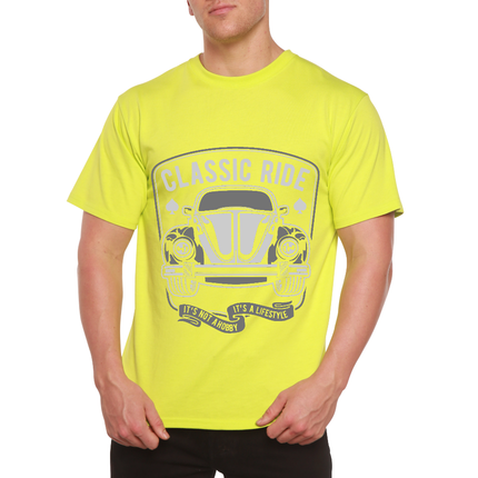 Classic Ride Men's Bamboo Viscose/Organic Cotton Short Sleeve Graphic T-Shirt