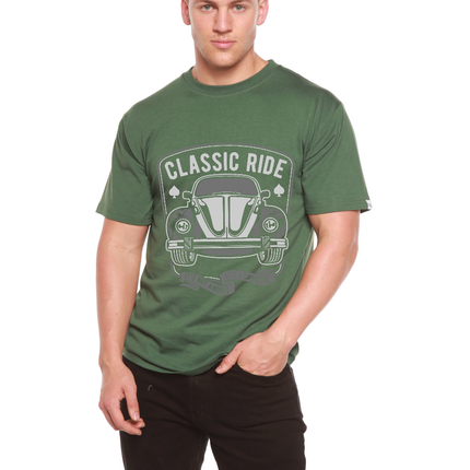 Classic Ride Men's Bamboo Viscose/Organic Cotton Short Sleeve Graphic T-Shirt