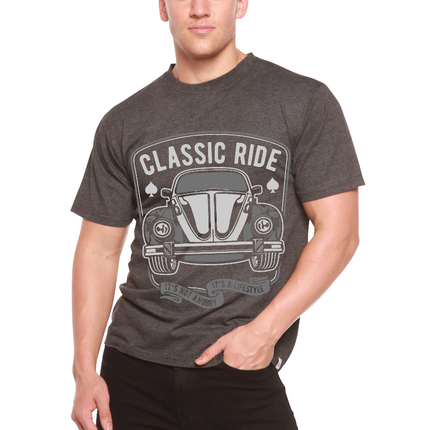 Classic Ride Men's Bamboo Viscose/Organic Cotton Short Sleeve Graphic T-Shirt