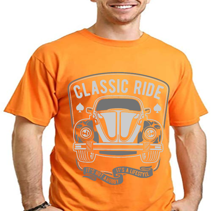 Classic Ride Men's Bamboo Viscose/Organic Cotton Short Sleeve Graphic T-Shirt