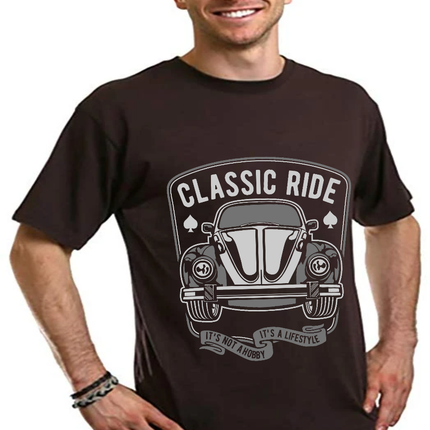 Classic Ride Men's Bamboo Viscose/Organic Cotton Short Sleeve Graphic T-Shirt