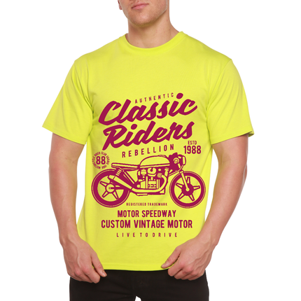 Classic Riders Men's Bamboo Viscose/Organic Cotton Short Sleeve Graphic T-Shirt