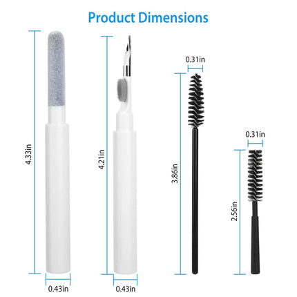 Cleaning Kit For Airpods, Charging Case, Camera, Phone Cleaner Pen Long and Short Fluff Brush