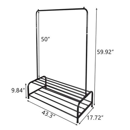 Clothing Garment Rack with Shelves