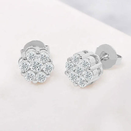 Cluster Flower Stud Earrings