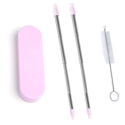 Collapsable Telescopic Reusable Drinkable Straw