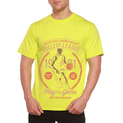 College League Men's Bamboo Viscose/Organic Cotton Short Sleeve Graphic T-Shirt