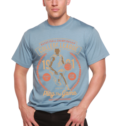 College League Men's Bamboo Viscose/Organic Cotton Short Sleeve Graphic T-Shirt