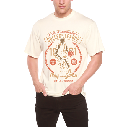 College League Men's Bamboo Viscose/Organic Cotton Short Sleeve Graphic T-Shirt