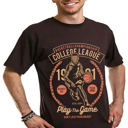 College League Men's Bamboo Viscose/Organic Cotton Short Sleeve Graphic T-Shirt