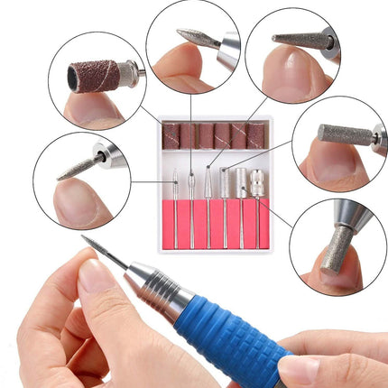 Complete Electric Nail Drill Kit Set Art File Bit Acrylic Manicure Pedicure Band