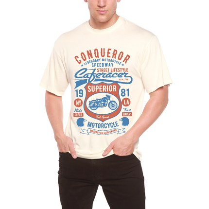 Conqueror Speedway Men's Bamboo Viscose/Organic Cotton Short Sleeve Graphic T-Shirt
